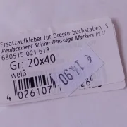 Ersatzaufkleber für Dressurbuchstaben